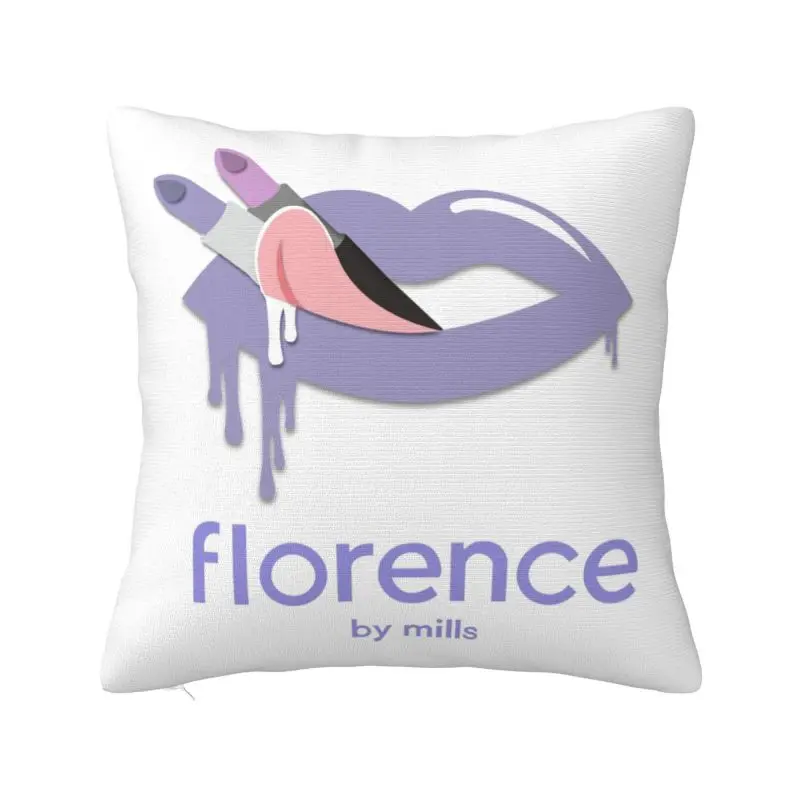 Fashion Florence By Mills Square Pillow Cover Home Decoration 3D Double Side Printed Lips Cushion Cover for Living Room