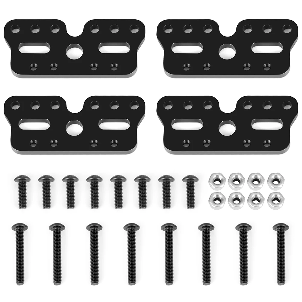 YEAHRUN 4Pcs Aluminum Alloy Front Rear Shock Towers Mount for Tamiya 1/10 Clod buster 4x4x4 Monster Truck Model Upgrade Parts