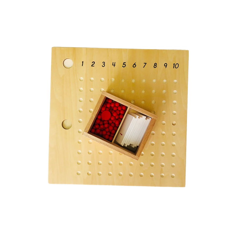 몬테소리 수학 장난감 곱셈/부분 구슬 보드 산술 학습 자료 테이블 어린이를 위한 교육 게임