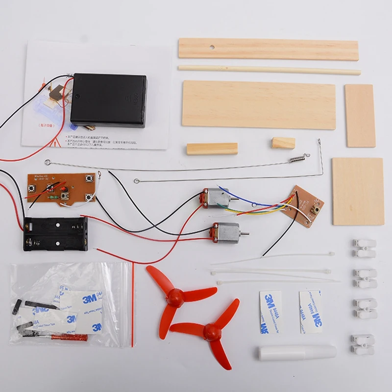 Assemblato modello di turbina eolica barca telecomando in legno barca fai da te scienza giocattoli educativi regalo modello creativo