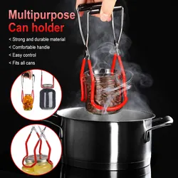 Stainless Steel Canning Jar Lifter Grip Handle Can Tongs Clip Heat Resistance Anti-Clip Glass Bottle Holder Kitchen Gadgets