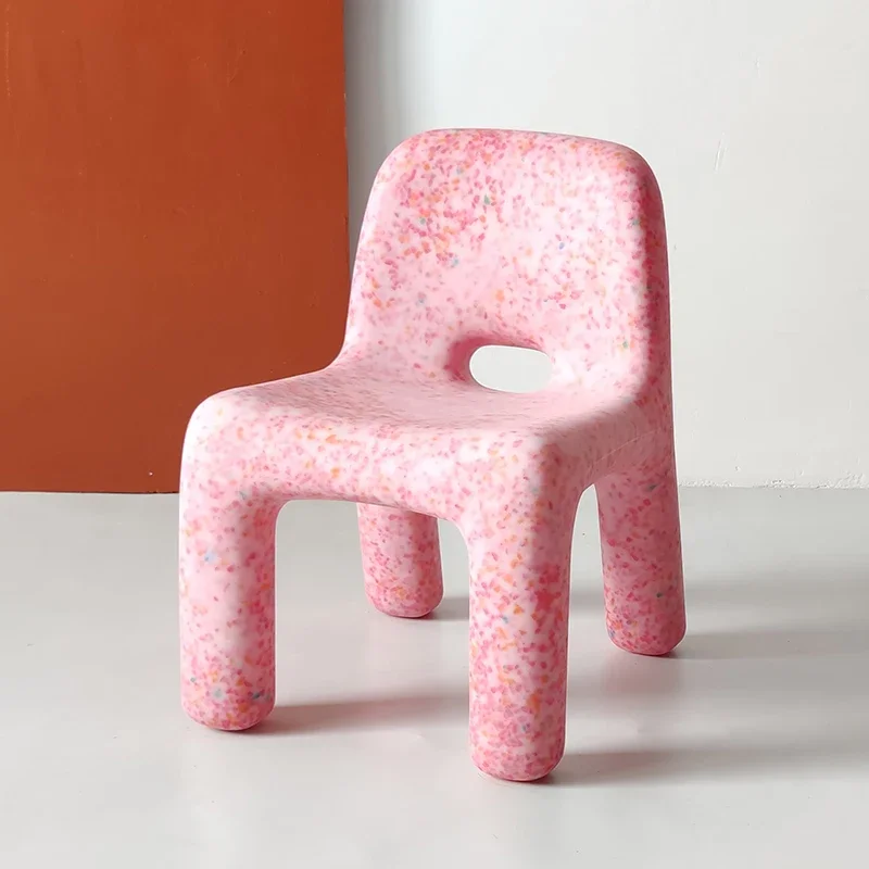 

Nordic Furniture Design Table Chairs PE Mobile Chair Home Plastic Study Small Desk Stool Portable Backrest Stools Customized