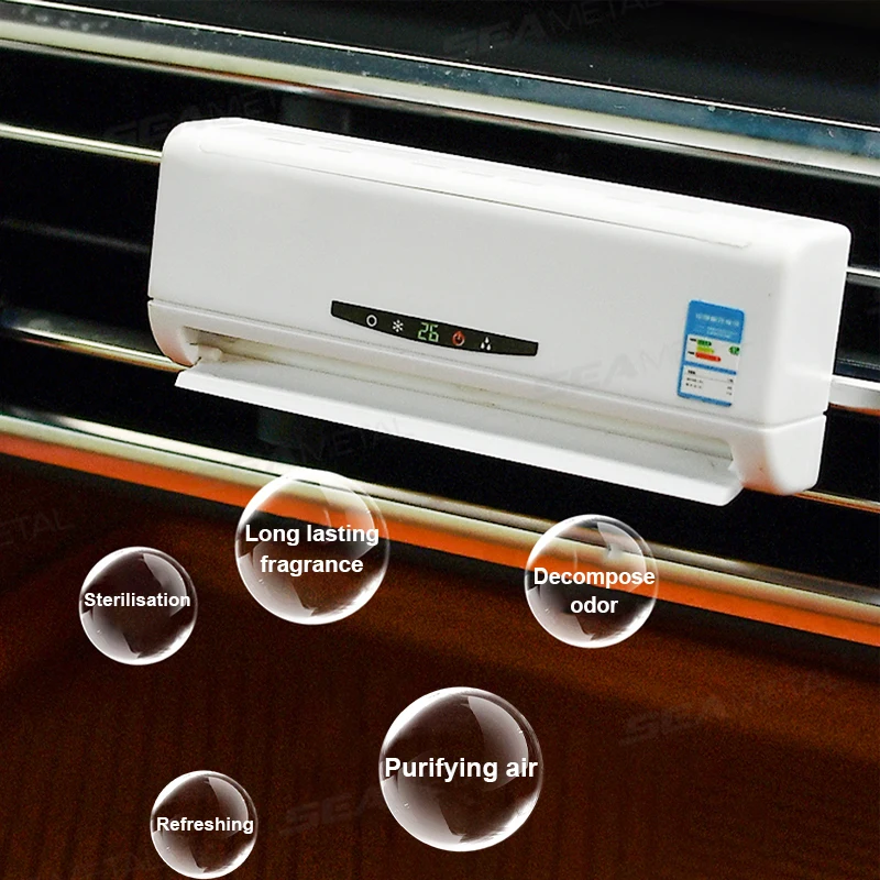 Solar Car Perfume Diffuser Air Conditioner Shape Air Outlet Vent Decorative Car accessories for BMW KIA Audi A4 A5 A6 A7 A8