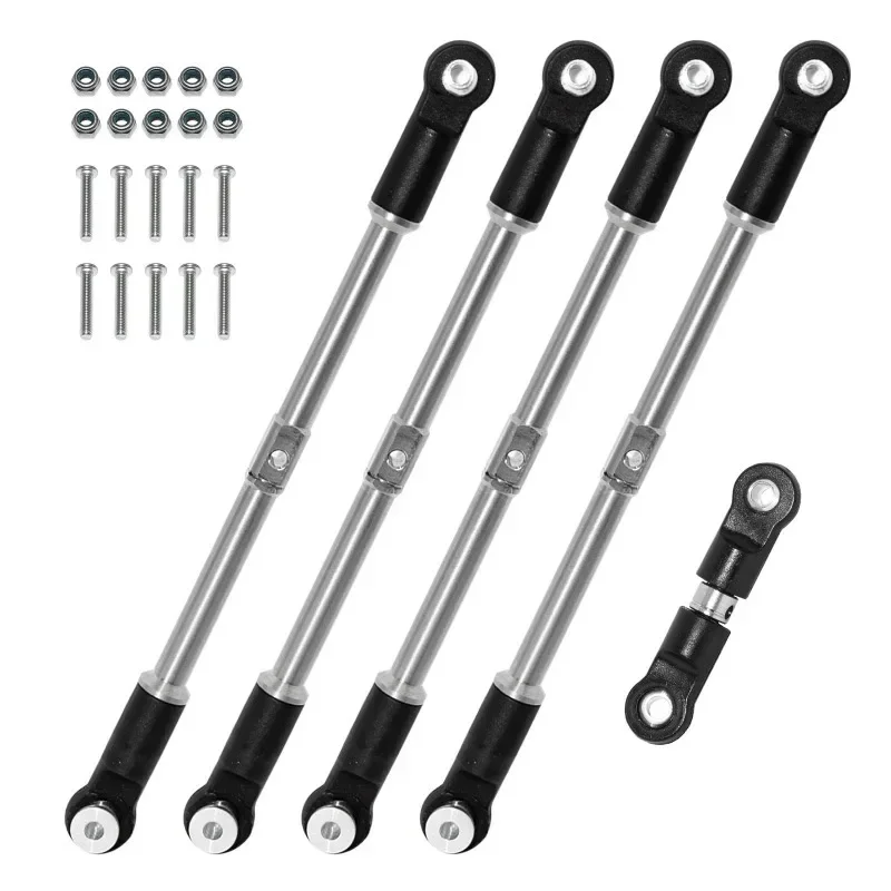 5pcs Steel Front and Rear Link Rod Tie Rod Servo Link for Arrma 1/8 Karton Outcast 1/7 BIG ROCK Upgrade Parts