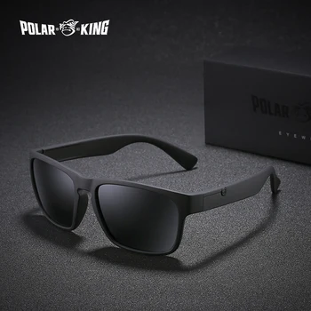 POLARKING 브랜드 편광 선글라스 남성용, 패션 사각 운전 안경, 여행용 선글라스