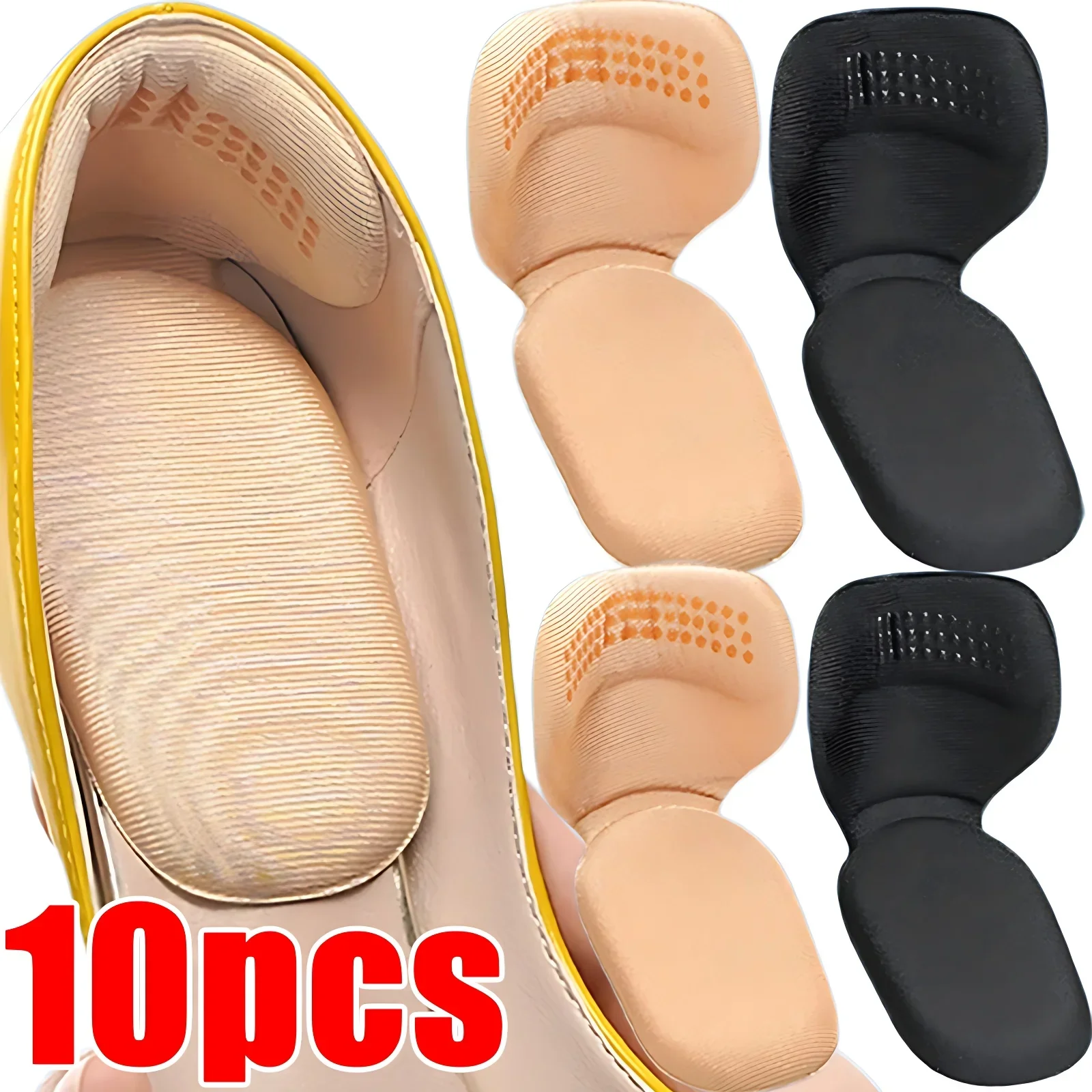 T-förmige Schwamm-Fersenaufkleber, Schuhkissen, Fersenschutz für Schuhe, High Heels, Einsätze, Fersenpolster, Schuhversteller, halbe Einlegesohlen für Damen