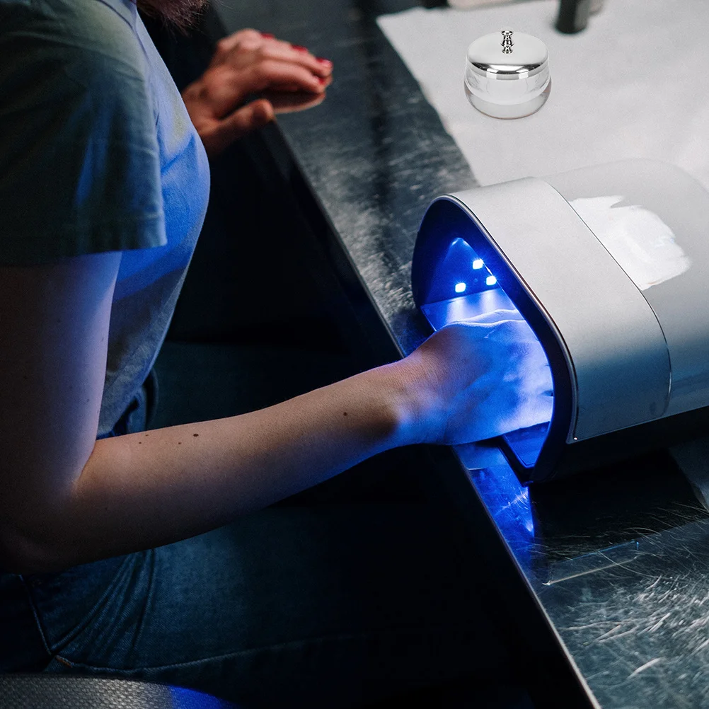 2 قطعة مزيل طلاء الأظافر الزجاجي الكؤوس مانيكير السائل حامل مسمار أداة فنية كوب زجاجي صغير لصالون المنزل استخدام مانيكير أداة