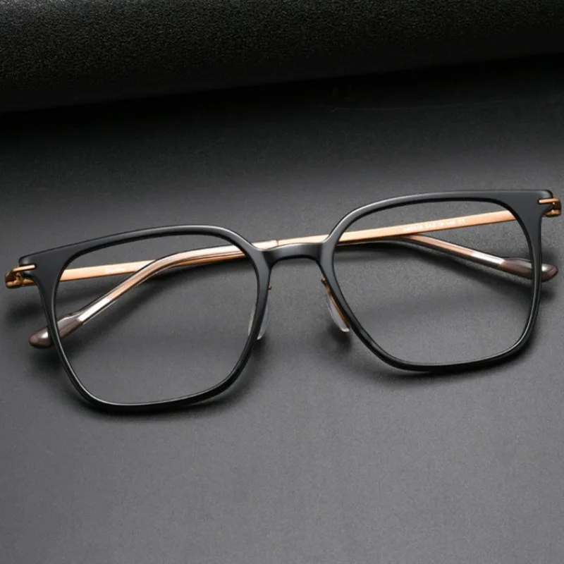 

New Vintage Luxury Titanium Eyeglass Frame Ultra-light Square Business Men's Eyeglasses Frame Myopia Prescription Glasses Frame