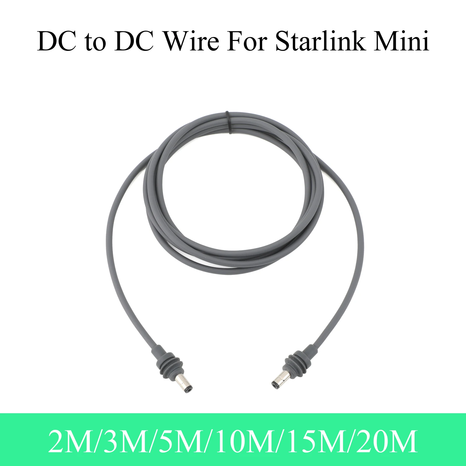 For Starlink Mini DC To DC Extension Cable 2/3/5/10/15/20m Plug and Play Outdoor Waterproof For Starlink MINI DC 20AWG Cable