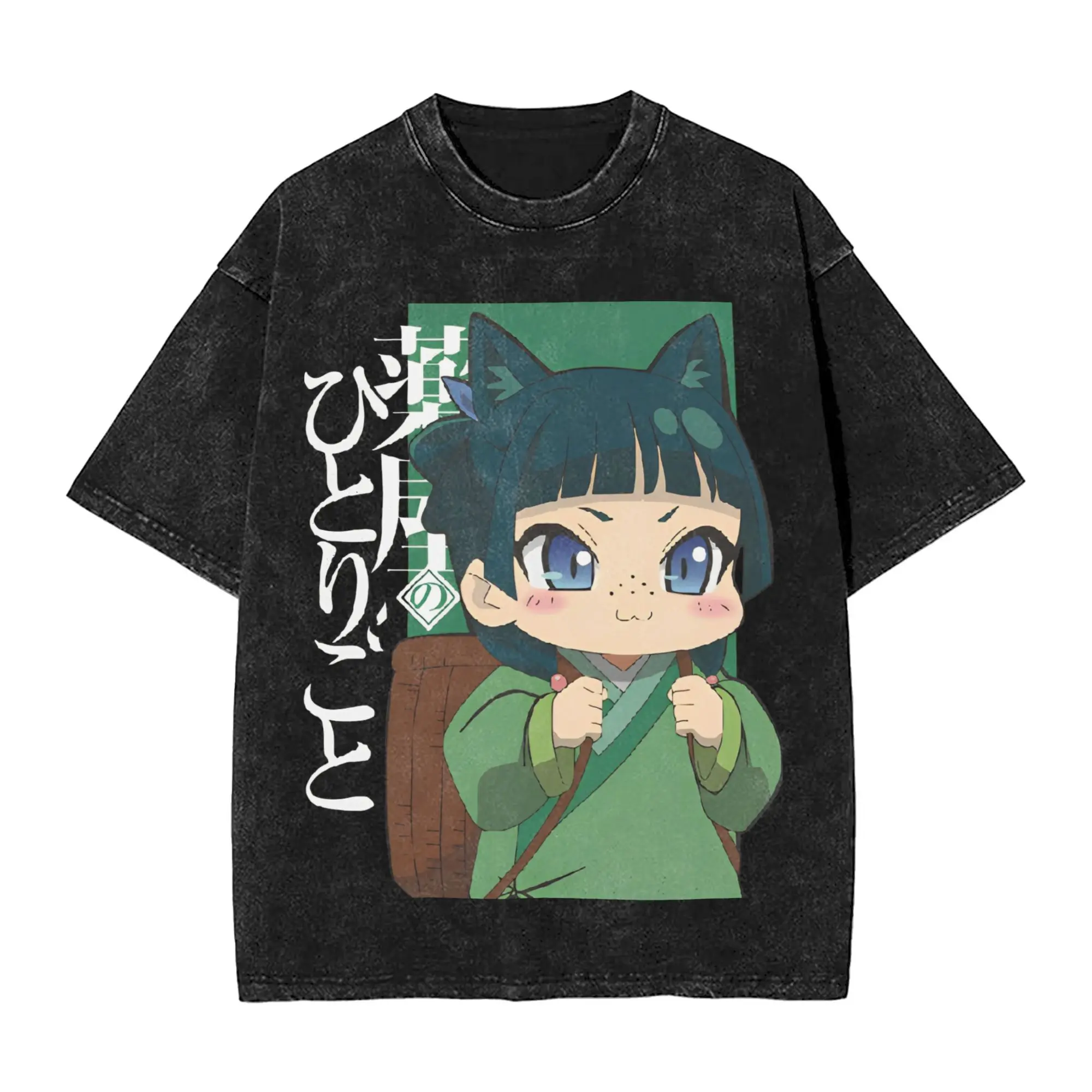 

Harajuku Washed Shirts Maomao the Apothecary Diaries anime Outfit Novelty T-Shirts Oversize Streetwear Short Sleeve Tops Tees