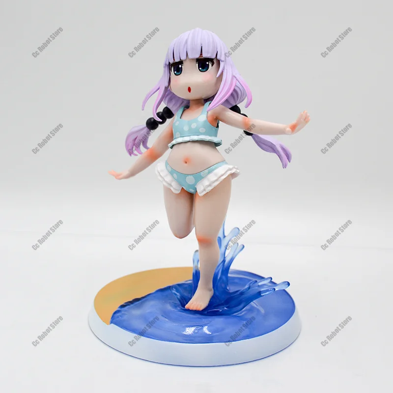 Kobayashi's Dragon Maid Kanna Figure, Sexy Anime Figure, Cheerful Beach Swimsuit, Doll, 20 Cm Gift view 3