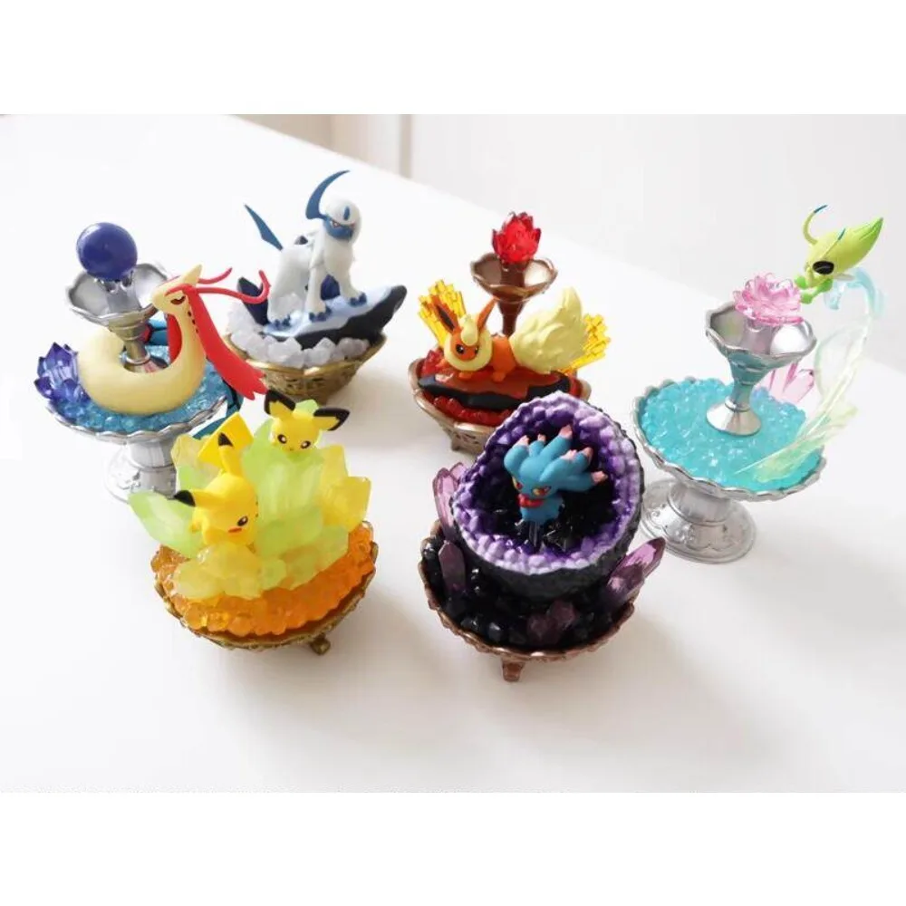 Re-ment Pokémon Gemstone Collection Surprise Blind Box Anime Pikachu Absol, Milotic Gemstone Action Figure Collection Toy Gift view 2