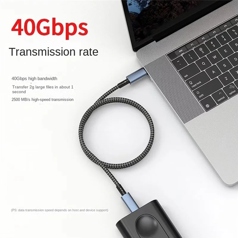كابل AT12 USB C مع شاشة LED يدعم كابل شحن فيديو 8K بسرعة 40 جيجابت في الثانية بقدرة 240 وات USB C