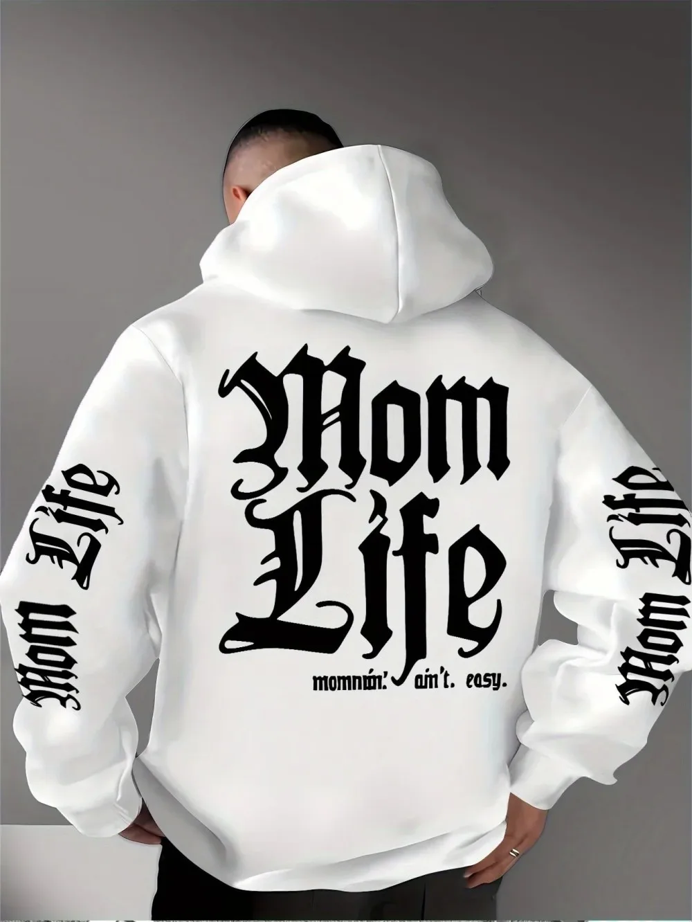 Europäischer und amerikanischer Herbst-Hoodie für Herren mit Gothic-Buchstabendruck, bequem, weich, für Outdoor und urbanen Trend – Detail 4
