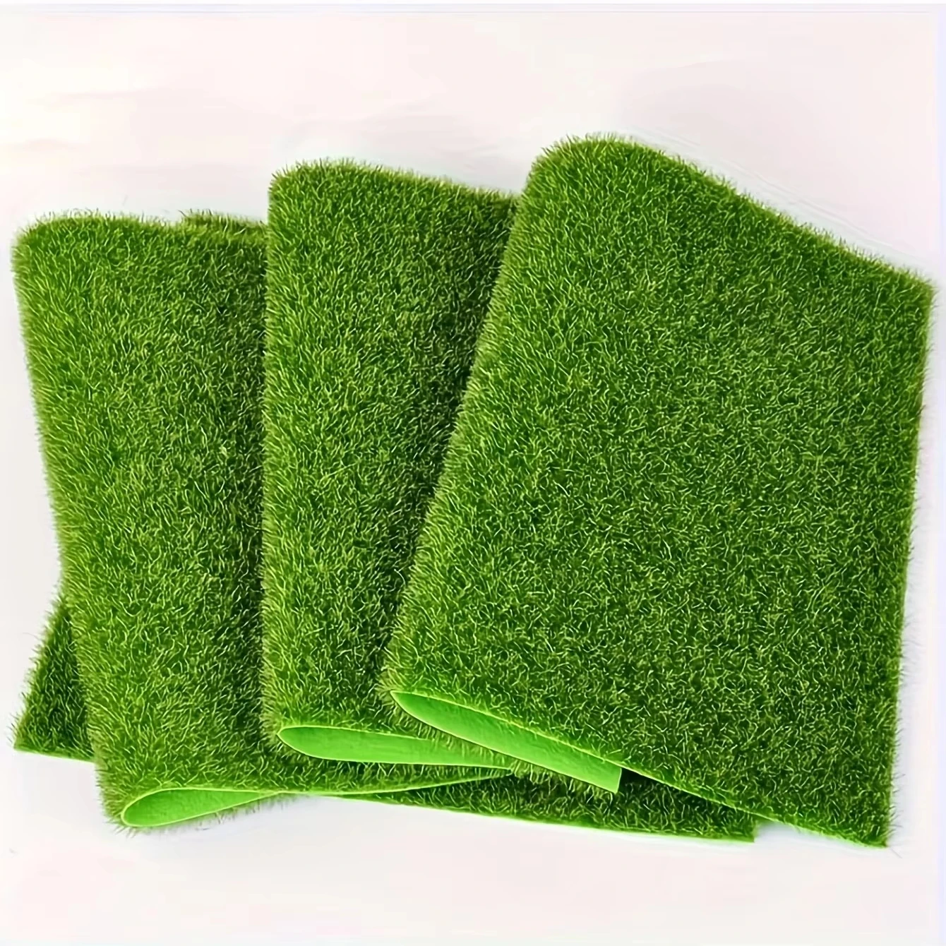 1-4 Packungen 15x15cm Puppenhaus Miniatur-Grasmatte Simulierter Rasen für Mikro-Landschaft DIY Modell Zubehör – Detail 4