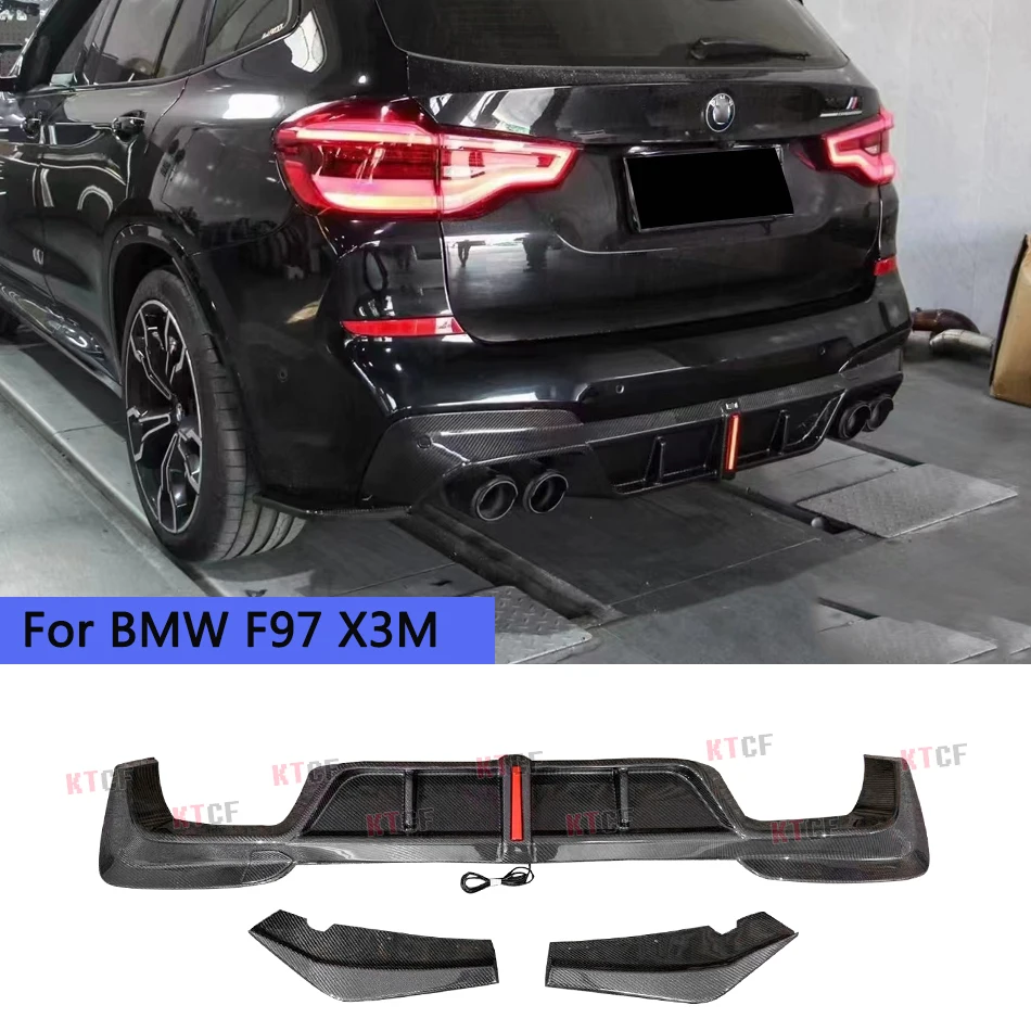 

Rear Bumper Diffuser Side Flaps Splitters FRP for BMW X3M F97 2022+ Carbon Fiber Car Trunk Lower Lip Splitter Car Styling