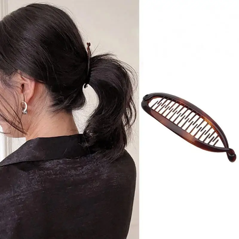Fischförmige Bananen-Haarspangen, Pferdeschwanz-Clips, Haarreifen, Damen-Haaraccessoires, Haarnadeln, Twist-Clips – Detail 7