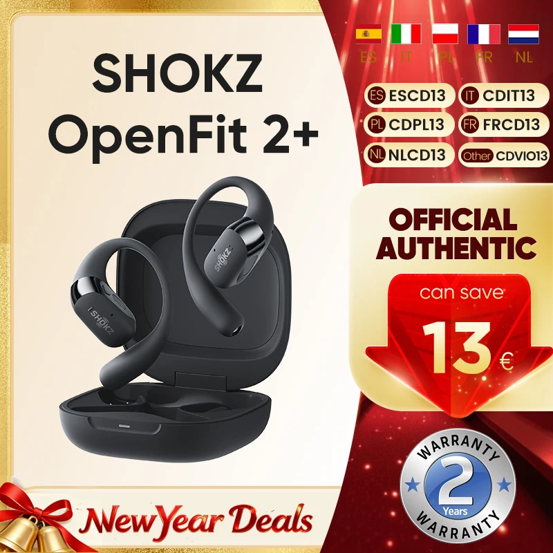 Nouveau SHOKZ OpenFit 2 + T921 écouteurs à oreille ouverte Dolby Audio sans fil Bluetooth crochet casques avec micro 48h utilisation IP55 Charge rapide
