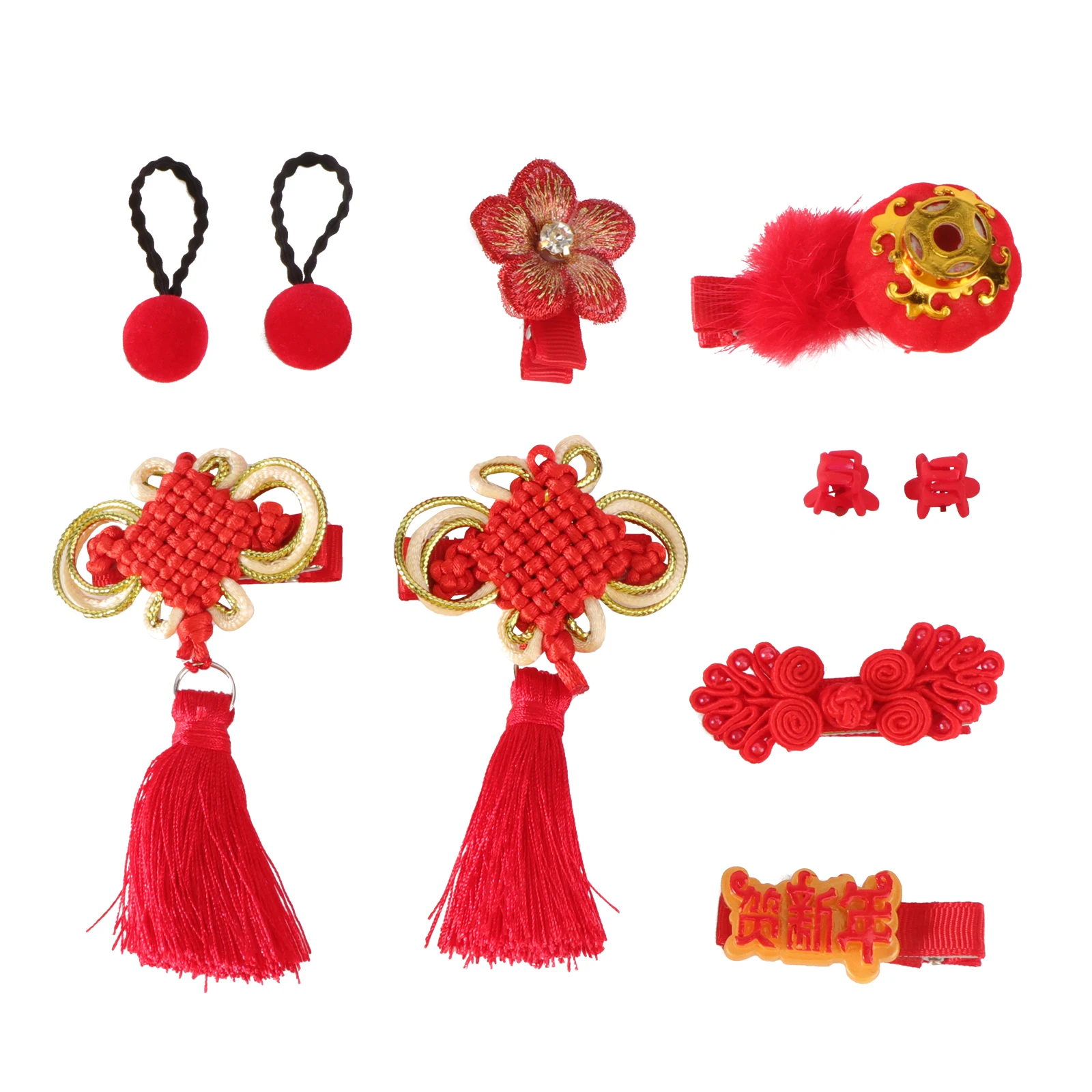 

10 Pcs Hair Clips Accessories Girls Hairpins Hanfu Children Barrettes Fashionable Durable Comfortable Winter