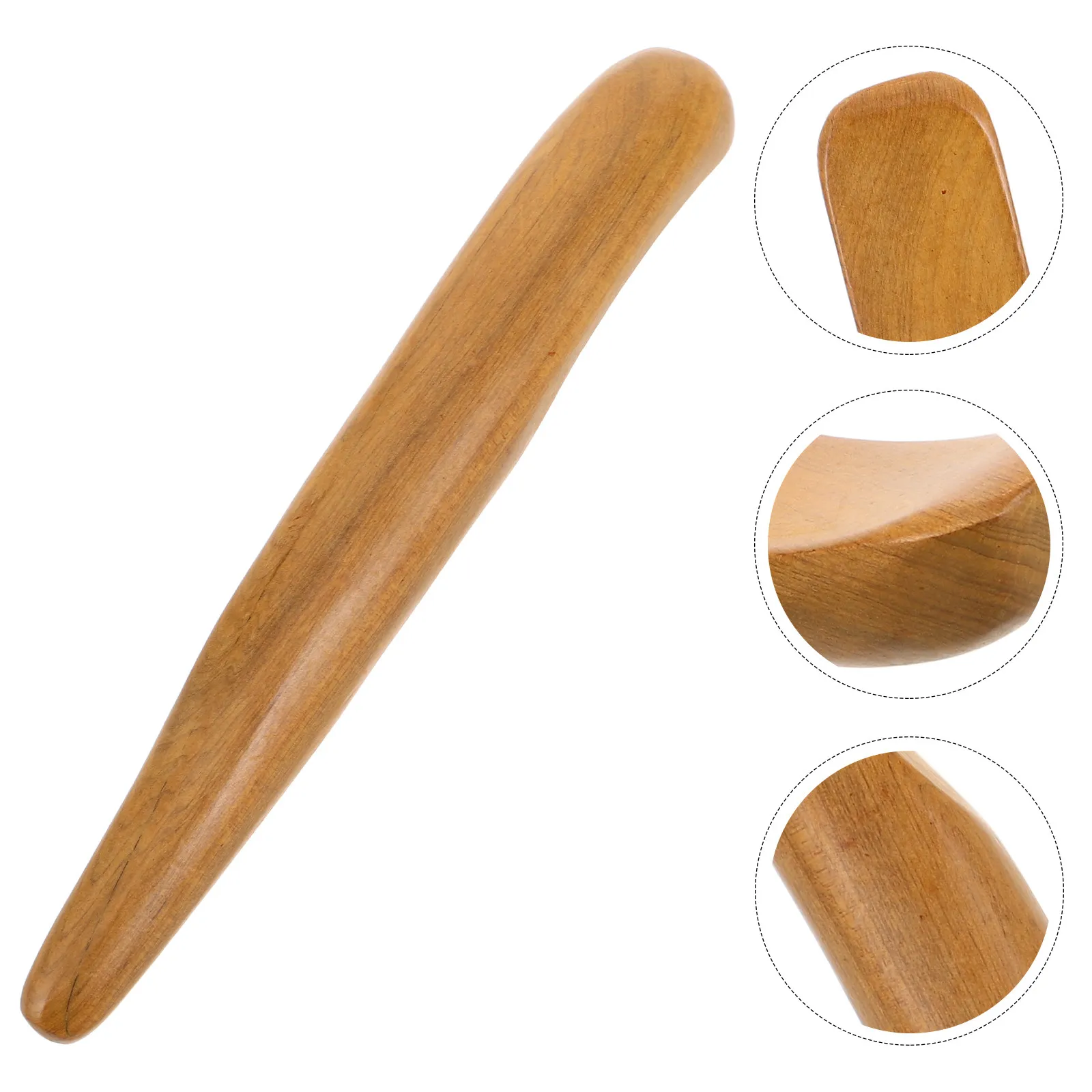 Natural Wood Massage Stick Versatile Body Use Muscle Roller Tension Relief Aromatic Foot Leg Neck Facial Gua Sha Tool