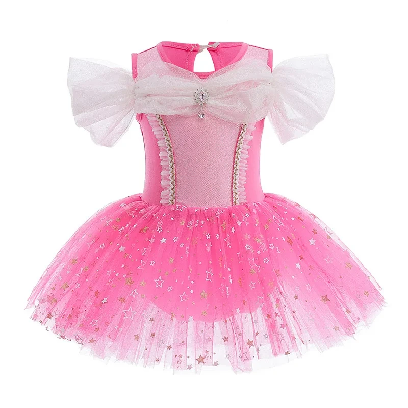 Baby Romper TUTU sukienka z opaską niemowlę księżniczka dziewczynka rozmiar ubrania 3-8yrs ładny wzór sukienka dla dzieci stroje imprezowe