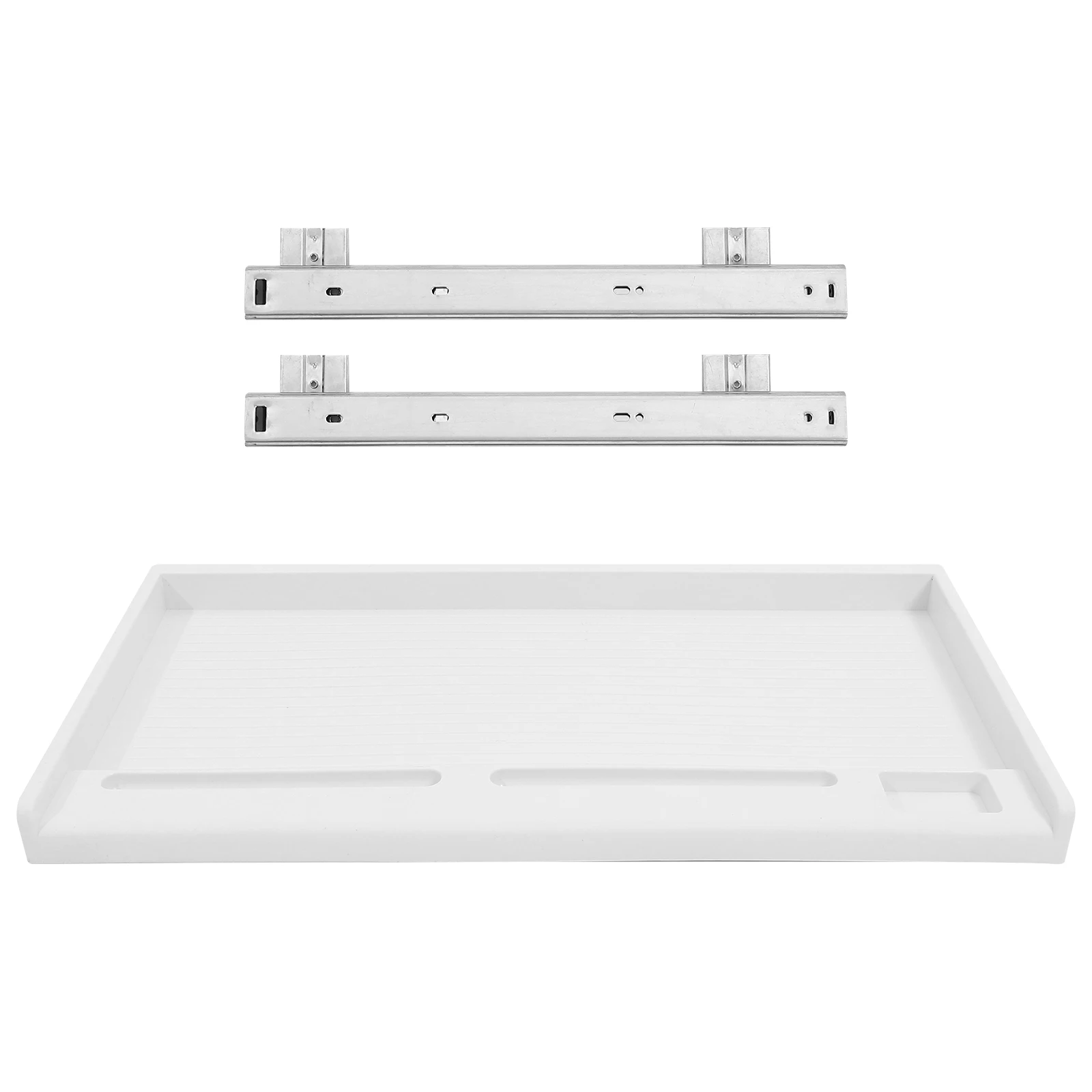 

Keyboard Tray Drawer under Desk Pullout Riser Keyboards Small Desktop Stand Organizer for Slide Drawers Bracket