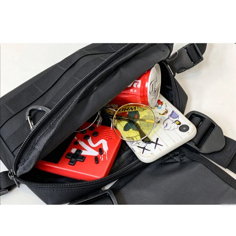 Man Sports Chest Bag Lightweight Running Vest Backpack Multi-functional Chest Rig Bag unisex Hiking Fitness Camping Vest Pockets 6