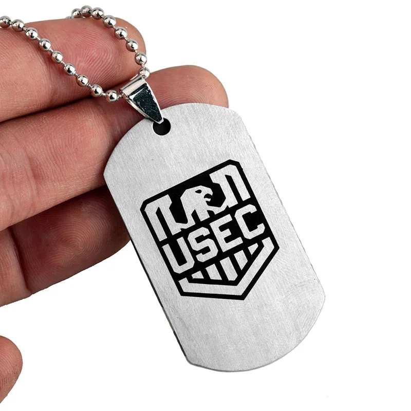 Game Dog Tag Necklace Escape From Tarkov Badge keychain Побег из Таркова Stainless Steel Pendant USEC BEAR SCAV PMC Jewelry