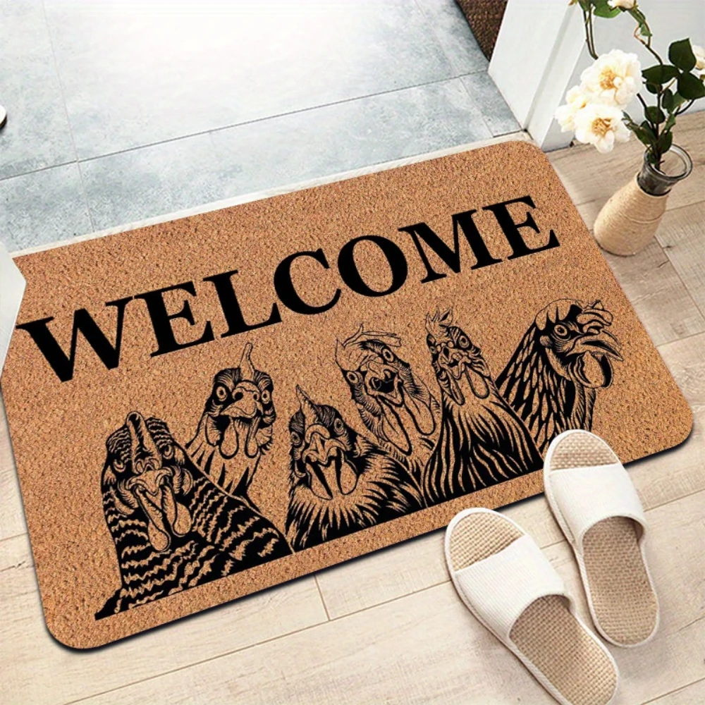 Rustic Livestock Welcome Slogan Doormat Floor Rug Main Foyer Side Porch Study Guest Room Stylish Ornamental Entry Mat