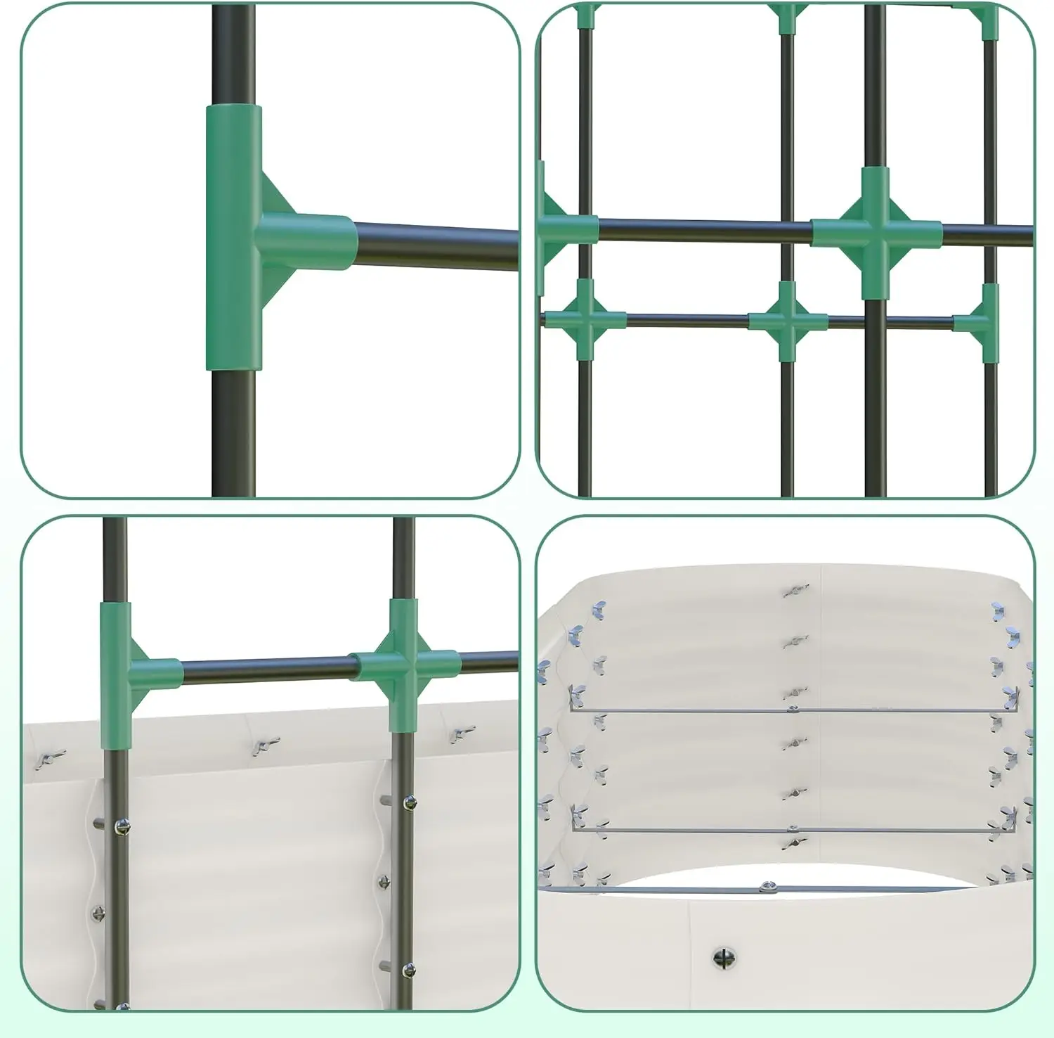 Plantador de jardim elevado em treliça arqueada - 95 polegadas de altura para jardinagem vertical de vegetais e flores