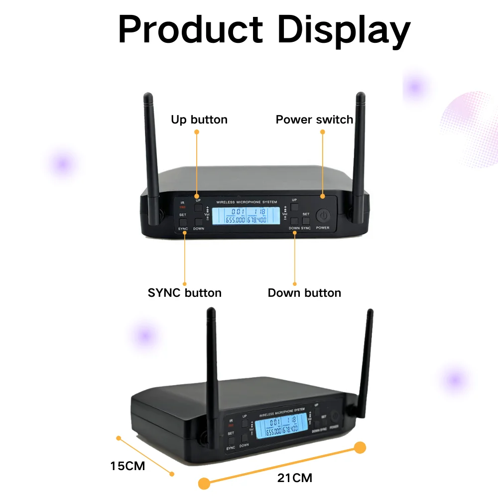 جديد G-LX4 B58 G58 ميكروفون لاسلكي احترافي UHF قابل لإعادة الشحن مرحلة الأداء خطاب KTV مكافحة صفير الصوت GLX58 رئيس #5