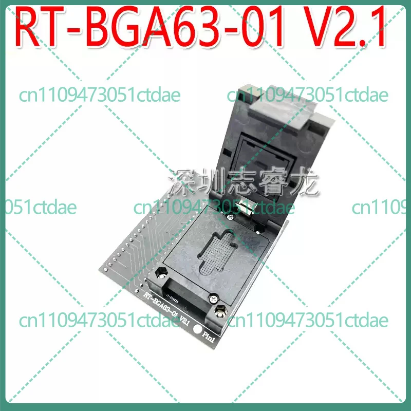 For RT809H BGA63 NAND Programming Socket RT-BGA63-01 V2.1 Clamshell Adapter