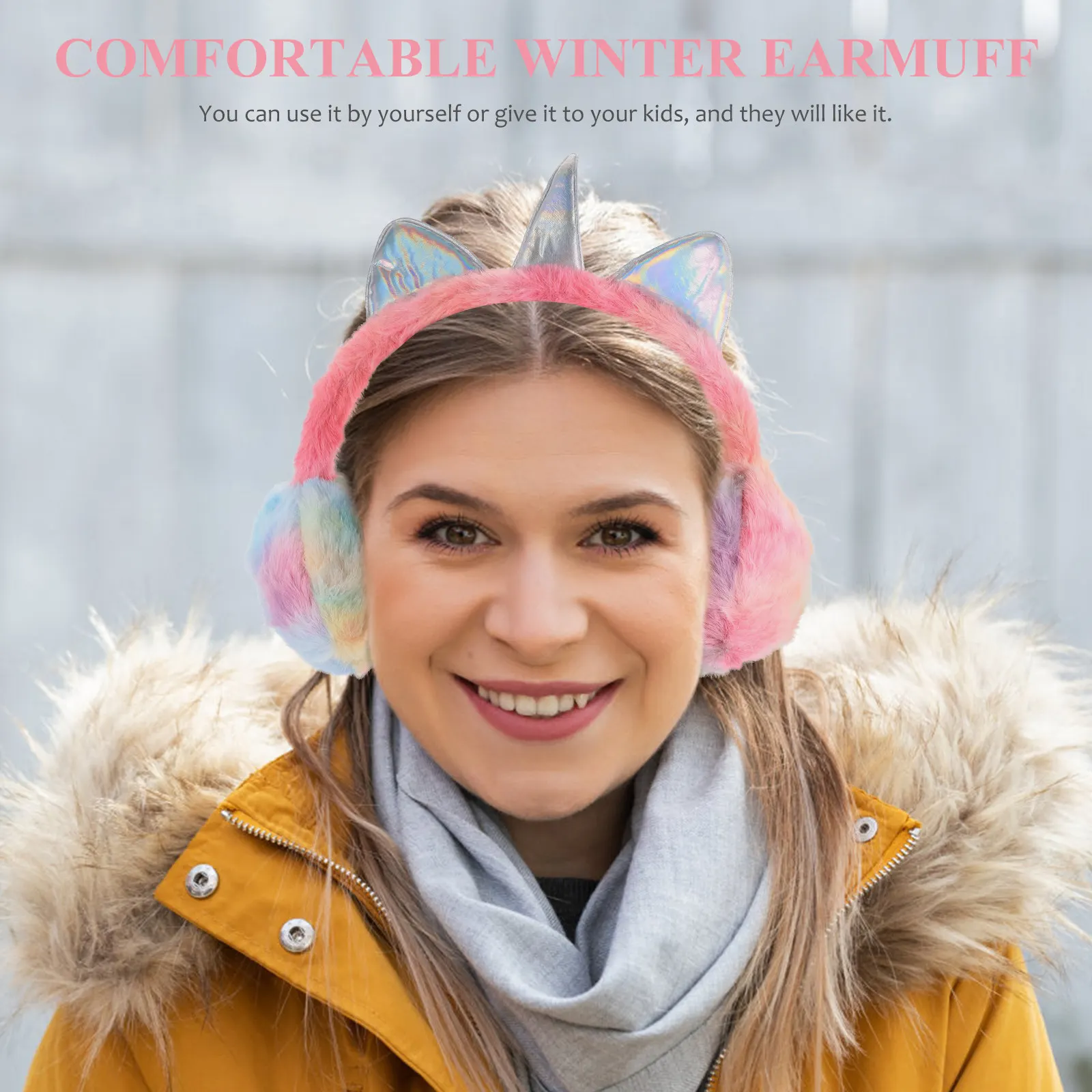 

Очаровательные наушники-ушанки с блестящими пайетками в виде единорога, легкие и теплые, для зимнего использования на улице, идеальный подарок для детей, удобная посадка