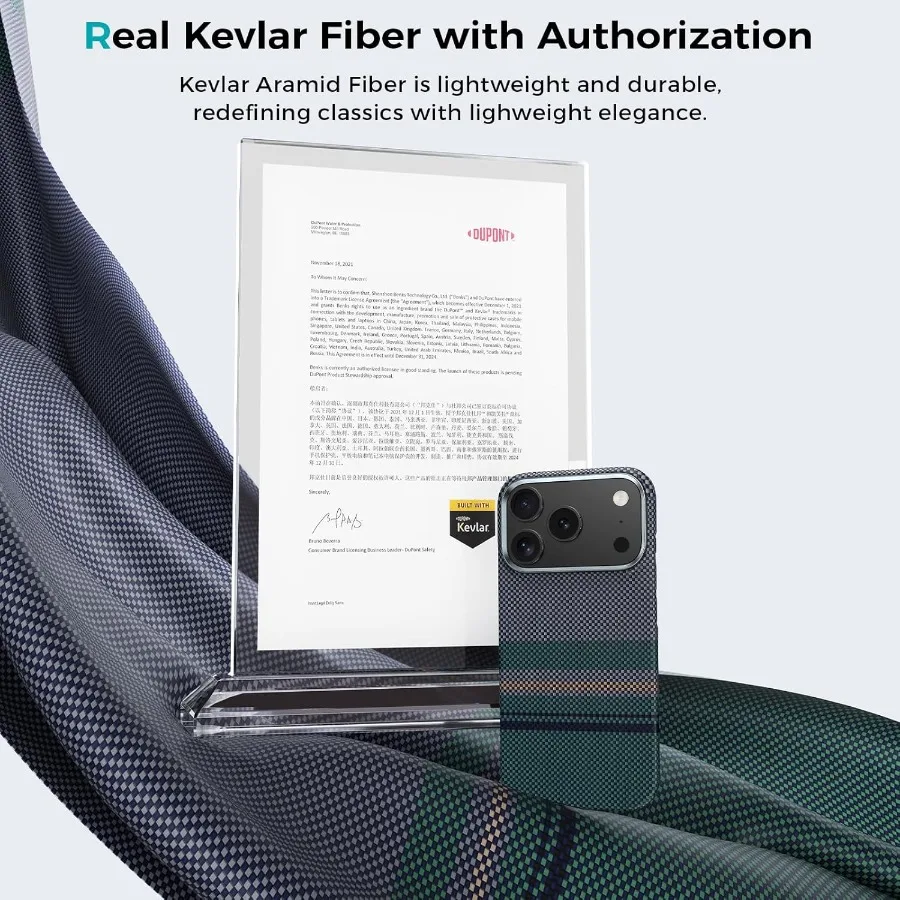 Per iPhone 17 Pro Max Custodia compatibile con Magsafe Aurora ArmorAir Custodia minimalista leggera ultra sottile costruita con Dupont