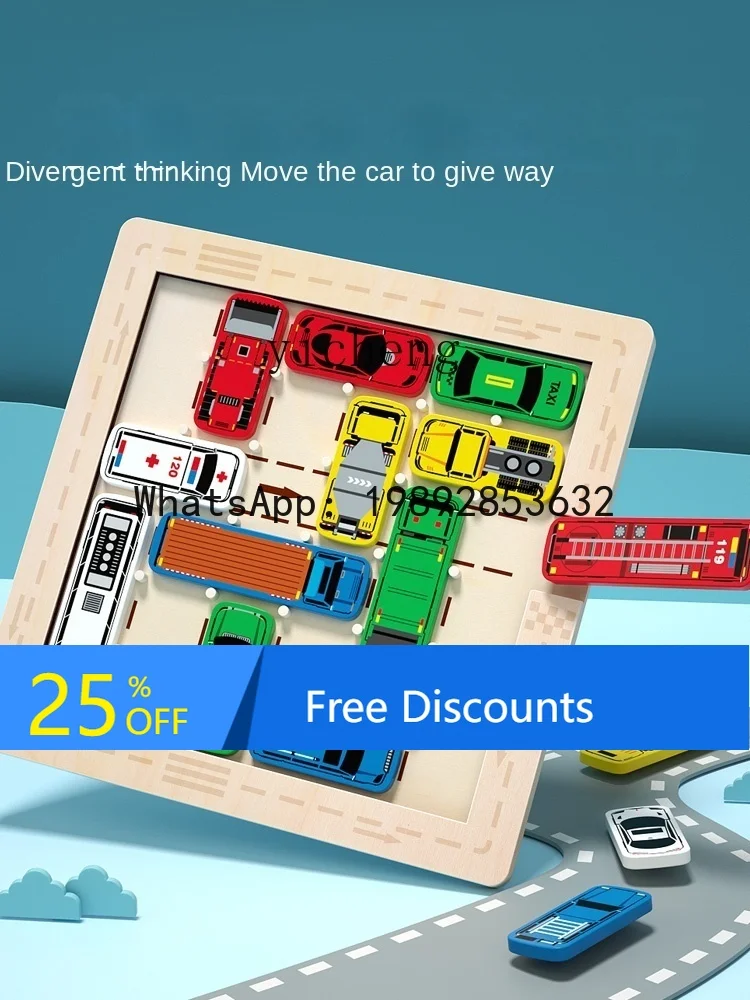 

AF Children's Car Moving Let the Car Pass Baby Train Parking Lot Educational Toys