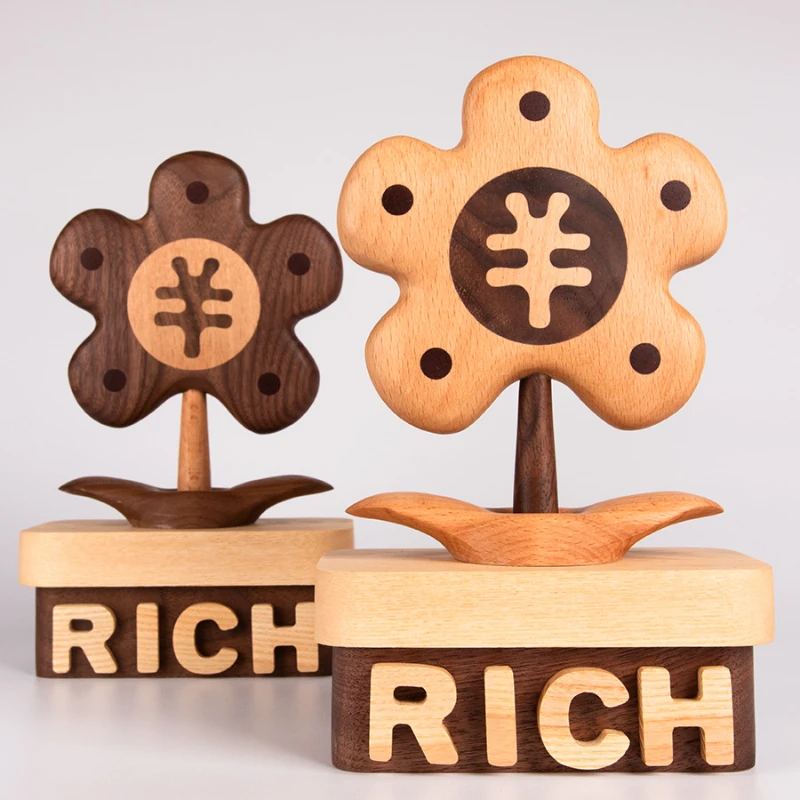 

Rich flower ornament, random flower storage box, solid wood ornament, holiday gift, birthday gift, girlfriend.