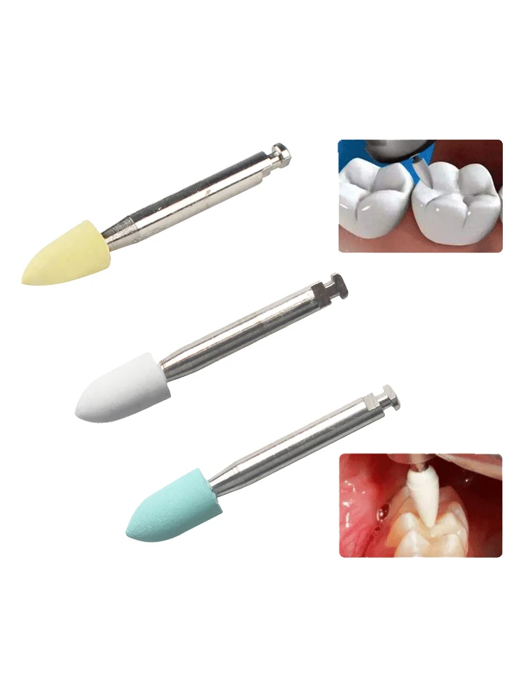 MICRODONT Dental Grinding and Polishing Disc-shaped Cupped Tip White Green Yellow  Resin Polishing Head Dental Tools