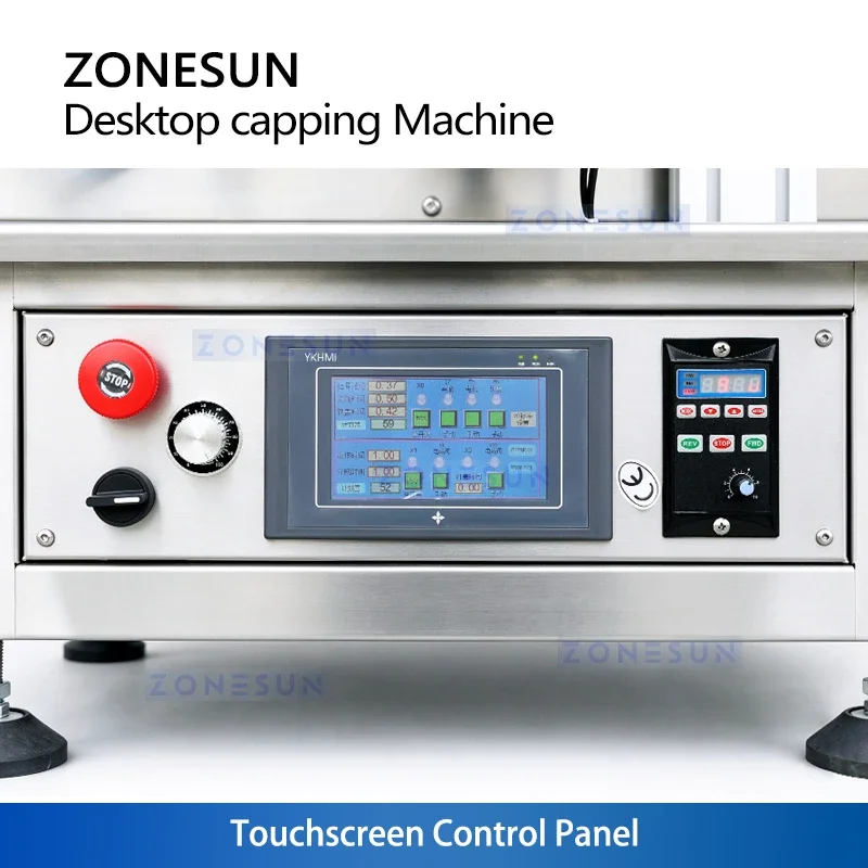 ZONESUN ZS-XG1870 Automatic Desktop Capping Machine Spindle Capper Packaging for 18-70mm Bottle Caps Pump Spray Screw Closure