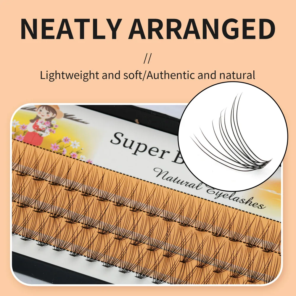 Super Bunch Soft Mink 10D Individual Eyelashes Cluster Russia Volume Eyelash Extension Premade Fan False Silk Lashes Makeup Tool