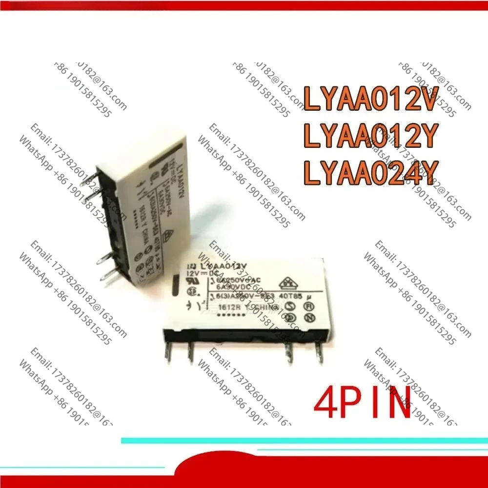 

5PCS/lot 100%Original New Relay LYAA012V LYAA024V LYAA012Y LYAA024Y 6A 4PIN 12VDC 24VDC alternative V23092