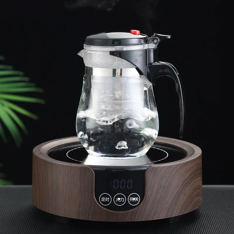 Heat Resistant Glass Teapot Puer Kettle Tea Infuser Chinese Kung Fu Teawear Set High Borosilicate Thickening Heatable Pot