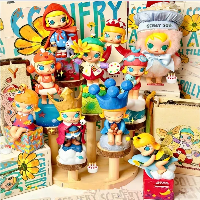 

POP MART MOLLY Scenery Along The Way 20th Anniversary Series Mystery Blind Box Unboxing Cute Anime Doll Figure Toy Gift