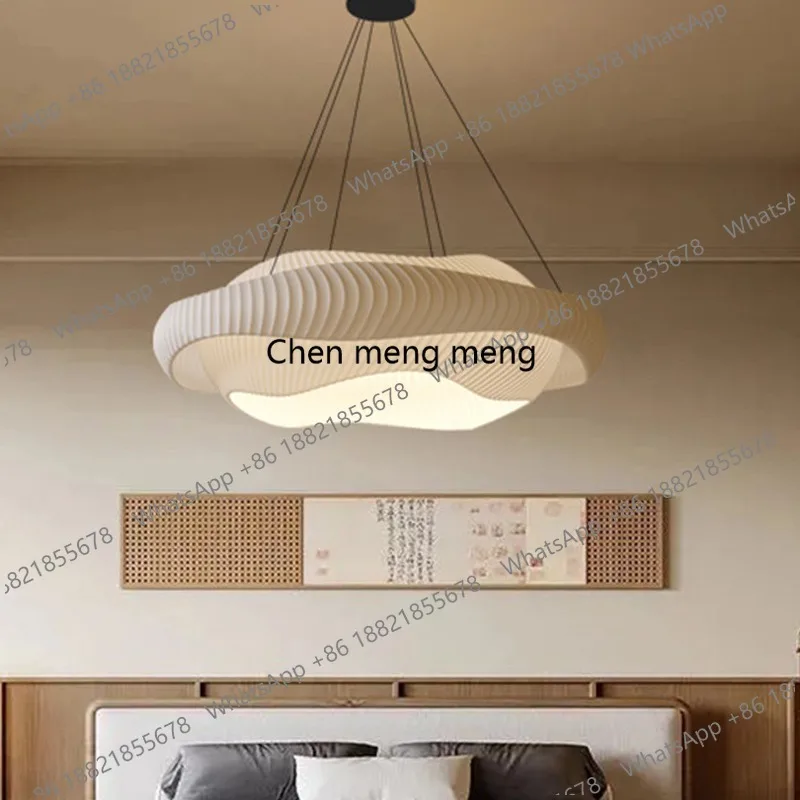 

New Chinese style living room dining room chandelier shape fabric lampshade wrought iron lamps