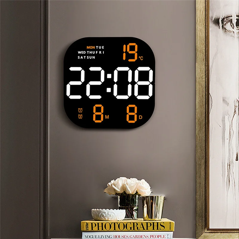 

AAAC-Digital Desk Alarm Clock LED Screen Display Modern Bedroom Bedside Clock LED Clocks For Home Office Decoration