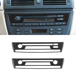 LHD For BMW X3 E83 2004 2005 2006 2007 2008 2009 2010 Carbon Fiber Central Control CD Panel Sticker Interiors Car Accessories