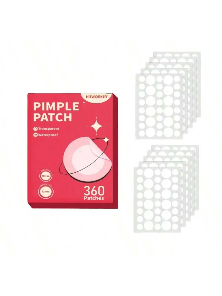

360 pieces/box of transparent round acne patch on the face, mild, non irritating, sticky and lasting