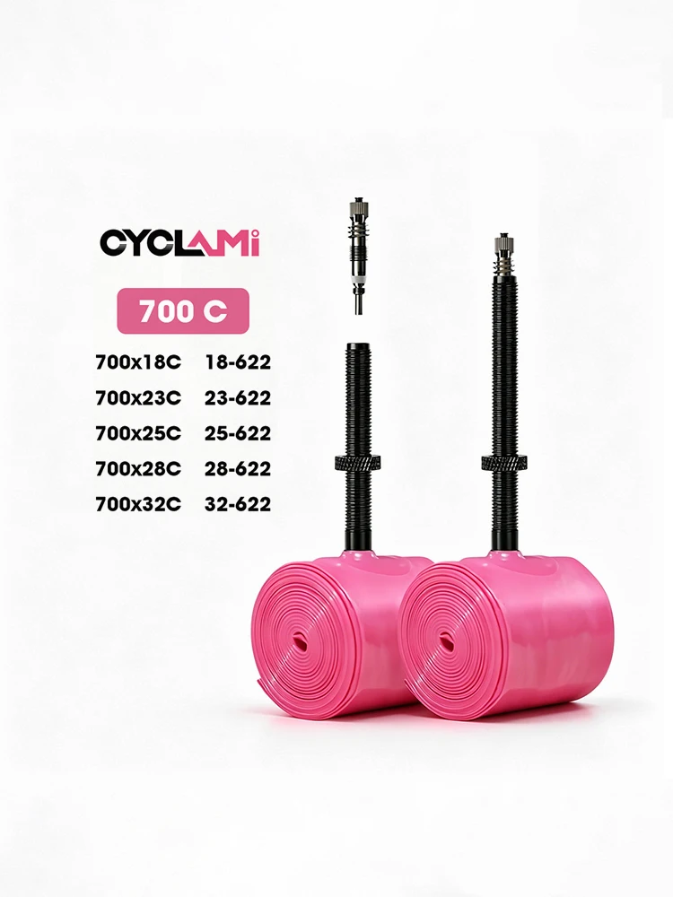 AliExpress CYCLAMI High Quality Tpu Bike Inner Tube 700C x 18 23 25 28 30 32 Road Bicycle TPU Material Tire 65mm French Metal Valve Stem