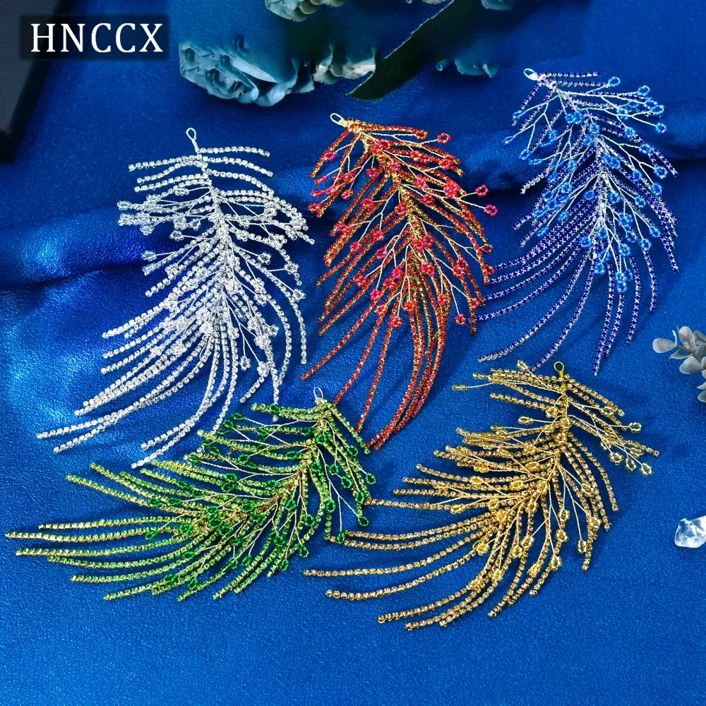 

HNCCX Rhinestone Crystal Headband Multi Colored Hair Accessories Wedding Hair Band Banquet Headpiece Woman Headdress CP188