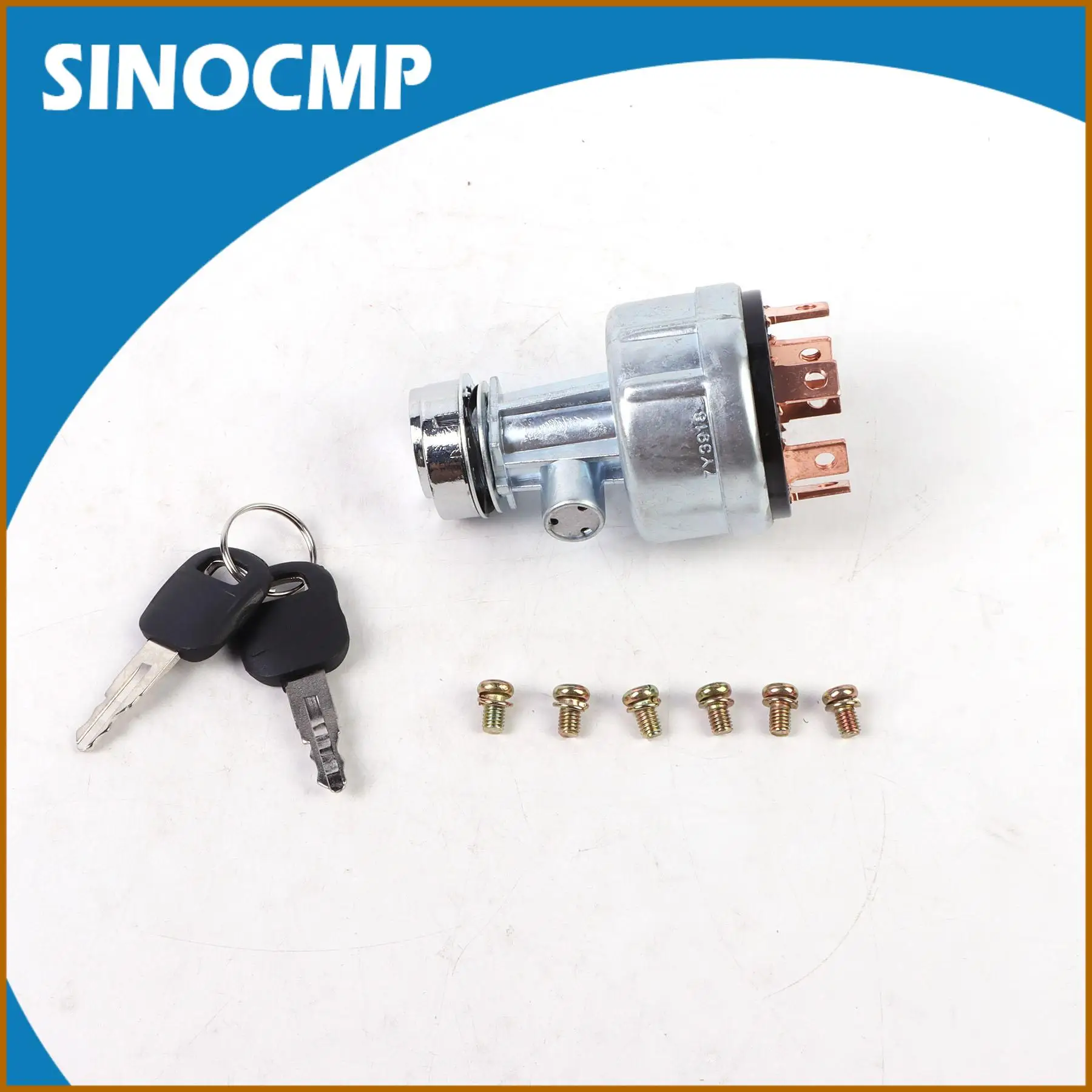

1set Ignition Switch w/ 2 Keys 6-pin 7Y-3918 7Y3918 For Cat E320B 320B Excavator with 3 Months Warranty Excavator Digger Parts