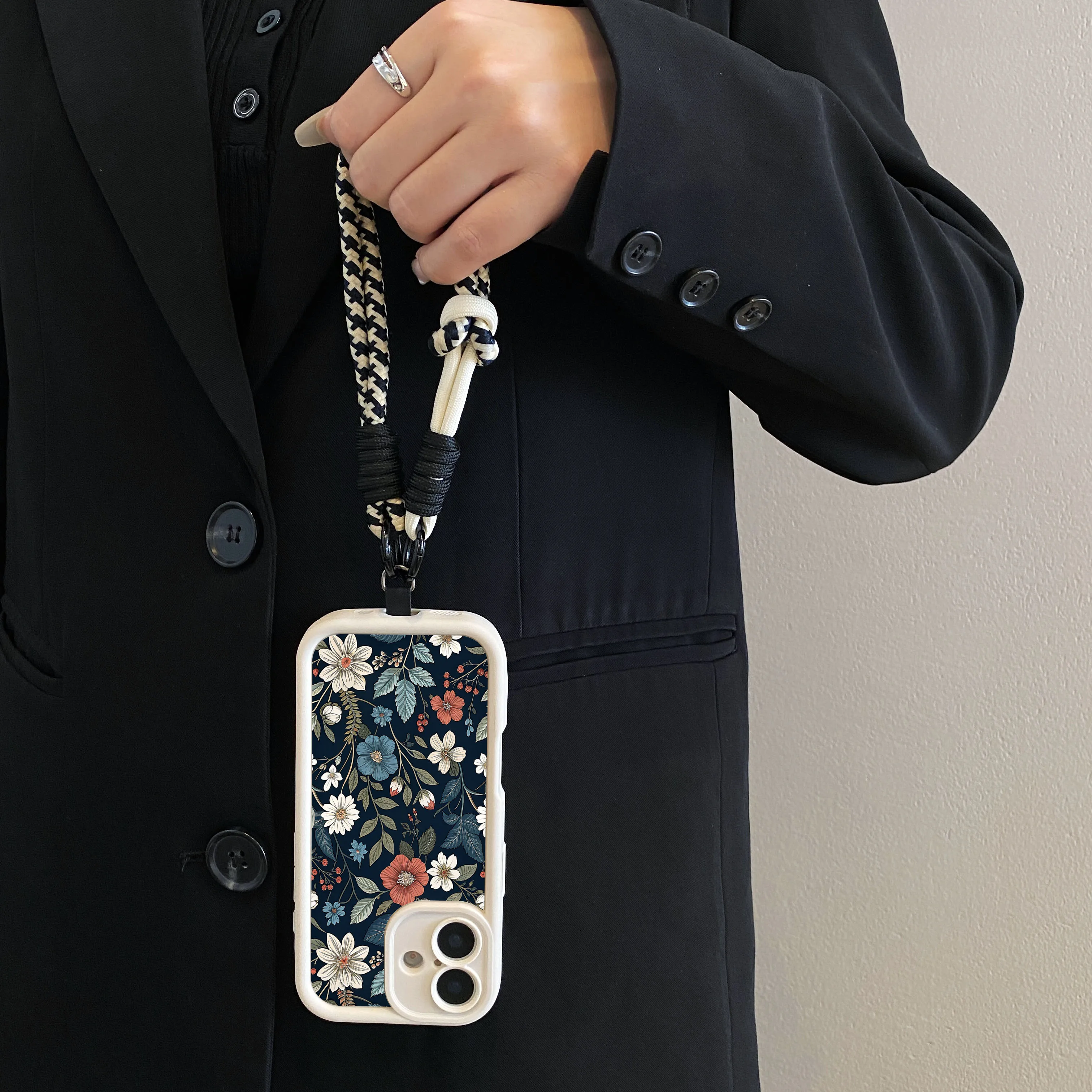 Ypm5 زهرة النباتات Crossbody حبل طويل الحبل الحال بالنسبة آيفون 16 15 14 13 12 11 17 برو ماكس XS ماكس XR 7 8 زائد غطاء الهاتف